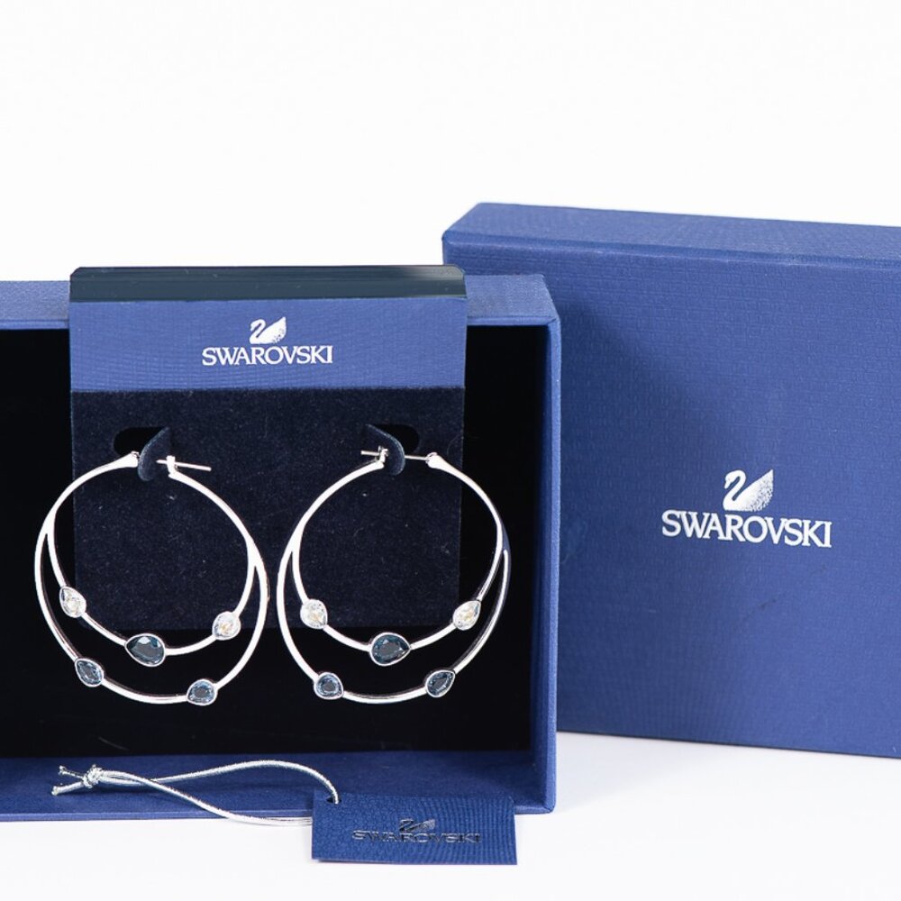 Swarovski Gaze Hoop Pierced Earrings - New in box